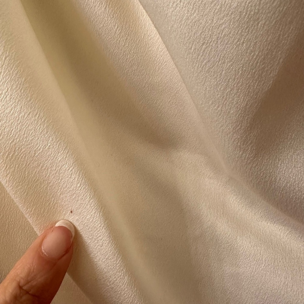 House of CB Giorgiana Ivory Satin Draped Mini Dress Size S - Picture 9 of 9